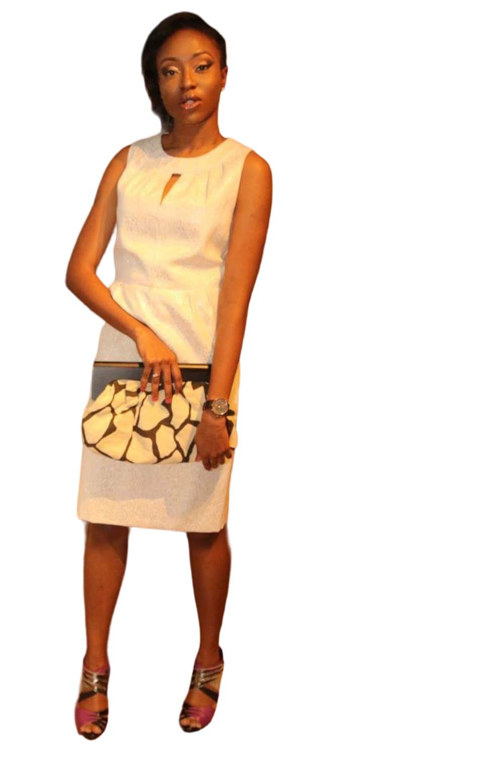 Cream jacquard midi dress sz 8